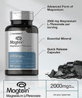 Horbaach Magtein Magnesium LThreonate 2000mg Supplement 100 Capsules for Men and Women NonGMO and Gluten Free