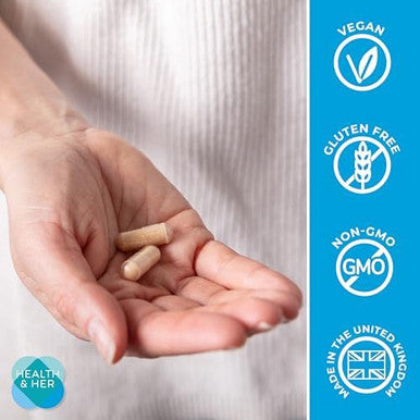 Health & Her Perimenopause Supplement For Women The Uk'S No.1 Perimenopause Supplement Multinutrient Wellbeing Support For Early Stage Of Menopause Vegan Gluten Non Gmo (60 Ct 1 Month)