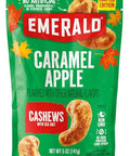 Emerald Salted Caramel Apple Cashews (1-Pack) | 5oz Resealable Bag | Kosher Dairy Certified, Non-GMO, Contains No Artificial Preservatives, Flavors or Synthetic Colors