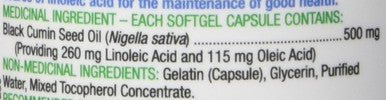 Organika Black Cumin Seed Oil 60 Sftgl