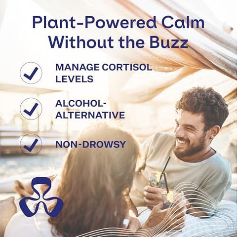 Blueshift Stress Relief Drink Mix For Adults " Blackberry Sage Ashwagandha Lemon Balm L'Theanine Gaba & B'Vitamins Zero'Sugar Stick Packs " Nondrowsy Cortisol Balance Calm 10 Ct