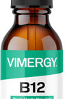 Vimergy USDA Organic Liquid Vitamin B12 Supplement 2500 mcg Methylcobalamin and Adenosylcobalamin Energy Support, Vegan Non GMO B12 Vitamins for Women and Men 30 Serving 30 mL