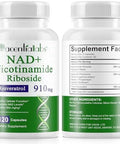 120 Count Nad Plus Supplement, Liposomal Nicotinamide Riboside Capsules 900Mg With Resveratrol & Quercetin, High Purity Nicotinamide For Anti-Aging, Cell Gegeneration/Energy/Immune Booster