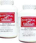 Ecological Formulas Buffered Vitamin C Crystals For Sensitive Stomachs Effervescent Tapioca Crystal Powder (8.8 Oz X 2 Bottles)