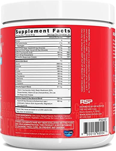 Rsp Aminolean Recovery - Post Workout Bcaas Amino Acids Supplement + Electrolytes, Bcaas And Eaas For Hydration Boost, Immunity Support - Muscle Recovery Drink, Vegan Aminos, Blood OrangeÃƒÂ¢Ã¢â€šÂ¬Ã‚Â¦