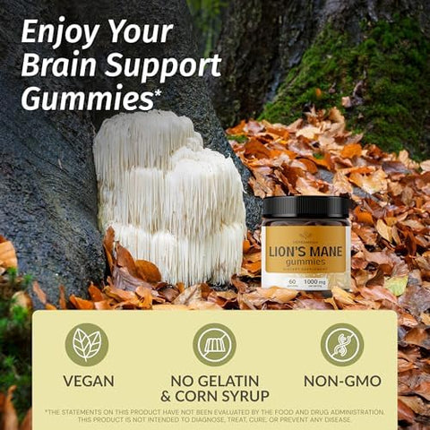 Herbamama Lion'S Mane & Rhodiola Rosea Kit - Bundle Of 1000 Mg Lion'S Mane Gummies & 1000 Mg Rhodiola Rosea Capsules - Vegan Non-Gmo Sugar & Alcohol- - 2 Pack