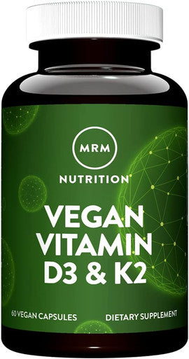 Mrm Nuturition Vegan Vitamin D3 & K2 Bone + Immune Health Made From Lichens Supports Calcium Absorption Vegan + Vegetarian Friendly 60 Servings