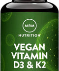 Nutrition Vegan Vitamin D3 & K2 | Bone + Cardiovascular Health | 2500 IU/80mcg | Immune Function | 60 Servings