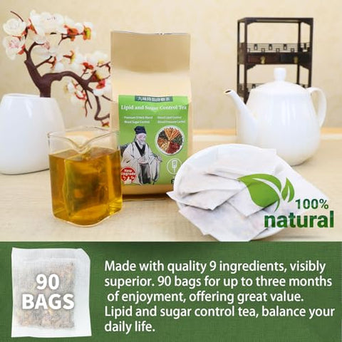 Hee Creek Lipid and Sugar Control Tea 15.87oz/450g (90 bags) Natural Balance Herbal Tea Corn Silk Mulberry Leaf Tea Lotus Leaf 9 Dried Herbs Sugar Lower Ã©â„¢ÂÃ¨â€žâ€šÃ©â„¢ÂÃ§Â³â€“Ã¨Å’Â¶ Ã¤Â¸â€°Ã©Â«ËœÃ¨Å’Â¶ Ã¤Â¹ÂÃ¥â€˜Â³Ã¨Ââ€°Ã¦Å“Â¬