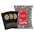 San-J - Organic Gluten Free Tamari Soy Sauce - Made with 100% Whole Soy - Specially Brewed - 1/4 oz. Individual Portioned Packets - 50 Pack