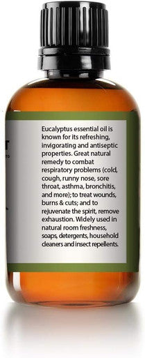 Eucalyptus Essential Oil - Huge 4 OZ - 100% Pure & Natural Premium Therapeutic Grade with Premium Glass Dropper