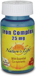 Nature's Life Iron Complex 25 mg 50 Vegetarian Capsules Nature's Life Iron Complex 25 mg, 50 Vegetarian Capsules Nature's Life Iron Complex 25 mg 50 Vegetarian Capsules