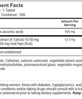 Vitacost Vitamin C with Rose Hips Delayed Release 500 mg 100 Tablets