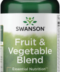Swanson Fruit & Vegetable Blend - Natural Blend of Over 25 Fruits and Veggies Delivering Essential Nutrients - Powerful Green Foods Veggie Supplement - (60 Veggie Capsules)