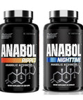 Nutrex Research Anabol Ripped & Nighttime Pm Muscle Builder And Shredding Combo