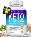 Toplux Keto Blocker Pills White Kidney Bean Extract 1800 Mg Natural Ketosis Support Keto Diet For Men Women 90 Capsules Supplement