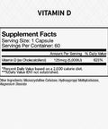 Momentous Vitamin D3 Supplement 5000 IU Capsules for Foundational Health Support NSF Certified for Sport Gluten Free 60 Servings