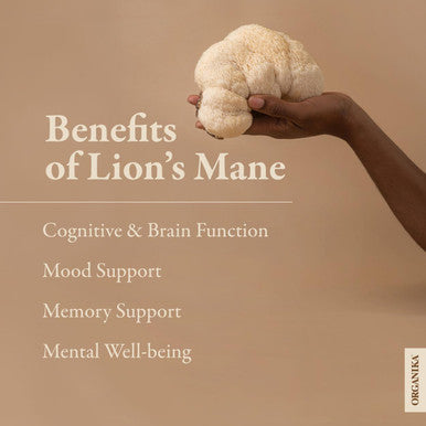 Organika Lion'S Mane - Ultra Strength Organic Mushroom Extract - 2800Mg - Nootrophic, Natural Support For Memory, Mood, Neuroprotection And Cognition - 120Vcaps, 120 Day Supply
