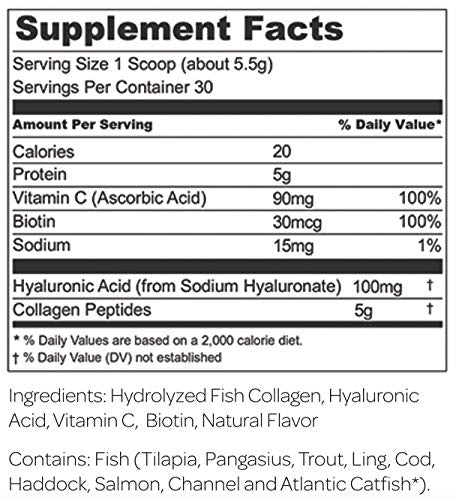 Collagen For Her - Marine Collagen Beauty Blend - Hydrolyzed Collagen Protein Powder Hyaluronic Acid Biotin Vitamin C Hair Skin Nail Supplement For Women (30 Servings)