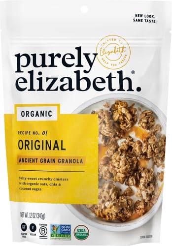 Purely Elizabeth, Organic Original, Ancient Grain Granola, Gluten-Free, Non-GMO (12oz Bag) (Pack of 2)
