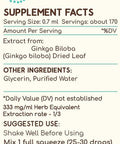 Ginkgo Biloba B120 Alcohol-Free Herbal Extract Tincture, Super-Concentrated Ginkgo Biloba (Ginkgo Biloba) Dried Leaf 4 fl oz