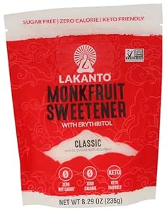 Health Garden Monk Fruit Sweetener, Golden Sugar Substitute - 2.5 lb | 1:1 Monk Fruit Sugar Substitute with Erythritol, Zero Calorie Monkfruit Sweetener for Baking, Keto Friendly, Non-GMO