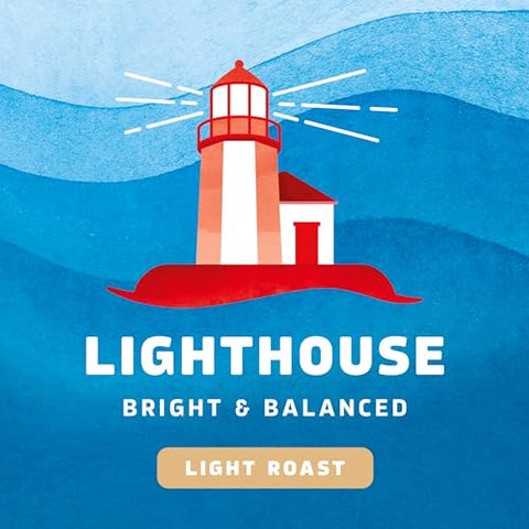 SeattleÃƒÂ¢Ã¢â€šÂ¬Ã¢â€žÂ¢s Best Coffee, Light Roast Ground Coffee, Lighthouse, 100% Arabica, 6 Bags (12 oz Each)