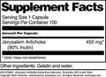 Terravita Jerusalem Artichoke (Helianthus Tuberosus, Sunchoke, 90% Inulin Fiber) - 450 Mg (100 Capsules, Zin: 570983)