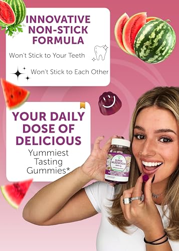 Lunakai Usa Made Super Mushroom & Ashwagandha Gummies Bundle 10-Mushroom Complex & Ksm-66 Root Extract 60 Non-Gmo Gummies Each