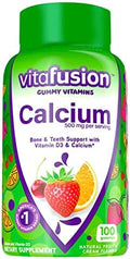 Viactiv Calcium Chews and vitafusion Calcium Gummies 60 Chews and 100 Count Bone and Teeth Health Supplements