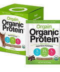 Orgain Organic Vegan Protein Powder Travel Packs Vanilla Bean And Chocolate Fudge (10 Packets Each)