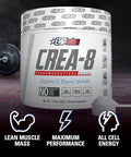 EHP Labs CREA 8 Creatine Monohydrate Powder Unflavored Creatine Powder for Muscle Growth Increased Strength Enhanced Energy Output and Improved Performance 100 Servings 500g