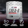 EHP Labs CREA 8 Creatine Monohydrate Powder Unflavored Creatine Powder for Muscle Growth Increased Strength Enhanced Energy Output and Improved Performance 100 Servings 500g