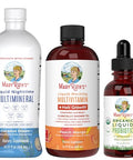 Maryruth'S Morning Multivitamin Hair Growth (Peach Mango 15Oz) Nighttime Multimineral (Coconut 15Oz) & Probiotic Drops (2Oz) Vegan Vitamins For Beauty Bedtime & Wellness Non-Gmo