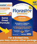 Florastor Select Immunity Boost Daily Probiotic & Immune Support Supplement For Women And Men, Saccharomyces Boulardii Cncm I-745 Plus Zinc, Vitamin C & D3 (30 Capsules)
