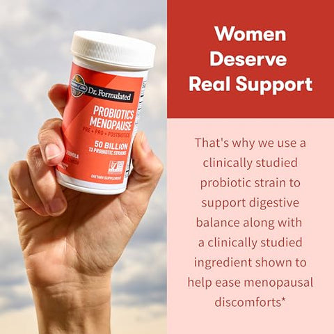 Garden Of Life Dr. Formulated Menopause Probiotics With Black Cohosh Chromium And Pre Pro & Postbiotics Menopause Supplements For Women Immune Health Non-Gmo Gluten-Free 30 Vegetarian Capsules