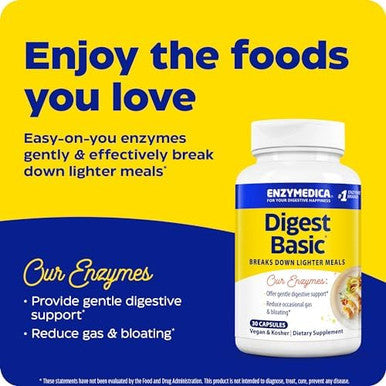 Enzymedica Digest Basic Essential Full Spectrum Digestive Enzymes 30 Count