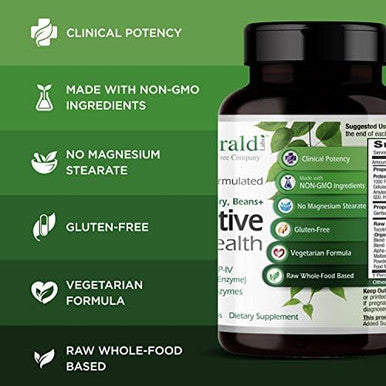 Emerald Labs Digestive Health - Digestive Aid With Probiotics & Digestive Enzymes - Supports Gut Health & Constipation - Vegetarian, Gluten- - 90 Vegetable Capsules (30-Day Supply)