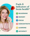 NEURIVA Plus Brain Supplement for MemoryFocus and Concentration+Cognitive Function with Vitamins B6 and B12 and Clinically Tested Nootropics Phosphatidylserine and Neurofactor50ct Strawberry Gummies