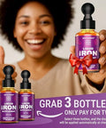 Elements Iron Supplement For Women & Men Blood Builder, Iron Vitamin For Anemia Liquid Iron Drops For Adults With Mct Oil, Natural Grape Flavor, Faster Absorption & Immune Support (2 Fl Oz)