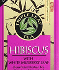 Triple Leaf Tea Bags Hibiscus White Mulberry, 1.34 Oz, 20 Count