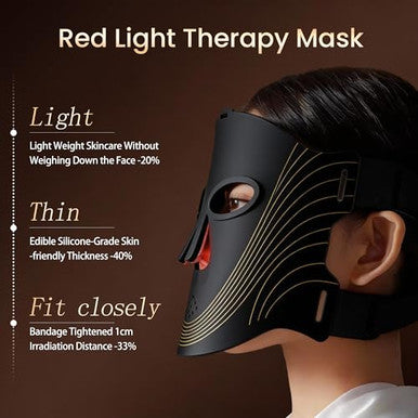 Memtim Red Light Therapy Mask For Face 4 Modes Cordless Led Face Mask Light Therapy With 2000Mah Rechargeable Remote Led Face Mask At Home& Travel