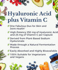 Vitalitown Magnesium + Hyaluronic Acid Bundle Magnesium Complex (Item 1) and Hyaluronic Acid Plus Vitamin C (Item 2) 120 Magnesium Capsules and 90 Hyaluronic Acid Capsules
