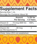 Maryruth'S Organics Vitamin D3 Vitamin K2 Vitamin D3 K2 Drops K2 D3 Vitamin Liquid Supplement For Toddlers Kids Supplement For Calcium Absorption Strong Bones Vegan Gluten Free 1 Fl Oz