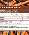 Allbiz Ceylon Cinnamon Softgels 360 Count With Mct Oil Sourced From Sri Lanka Low Coumarin Formula Easy-To-Absorb Cinnamon Extract Non-Gmo & Gluten Free Capsules For Daily Wellness