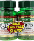 Nature's Bounty Nature'S Bounty B-12 Twin Pack Naturally Cherry Flavor 5000 Mcg 80 Quick Dissolve Tablets 40 Tablets Each