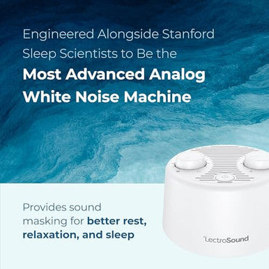 Adaptive Sound Technologies Lectrosound - Noise Machine For Optimal Sleep Environment - Non-Looping Nature Sounds - Precision Volume Settings - Speech Privacy - Travel-Ready