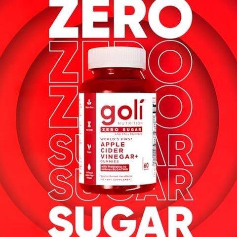 Goli Zero Sugar Apple Cider Vinegar Gummies - Vitamin B12 Probiotics To Address Bloating. No Artificial Sweeteners No Sugar Alcohols. Vegan Plant Based Non-Gmo Gluten- & Gelatin . (3)