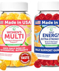 Lunakai Usa Made Women S Multi & Energy Gummies Bundle 16 Essential Nutrients & B12 60 Ct Each