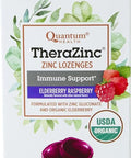 Quantum Health TheraZinc USDA Organic Zinc Lozenges Eldertry Raspberry Immune Support Formulated with Zinc Gluconate Fast Relief No Aftertaste 25 Count Pack of 1